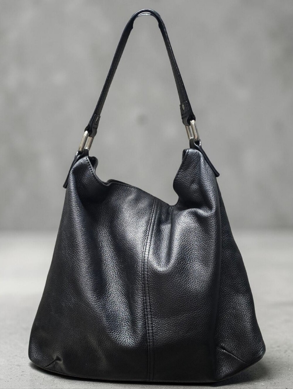 Kooba Betta Black Leather Hobo Shoulder Bag